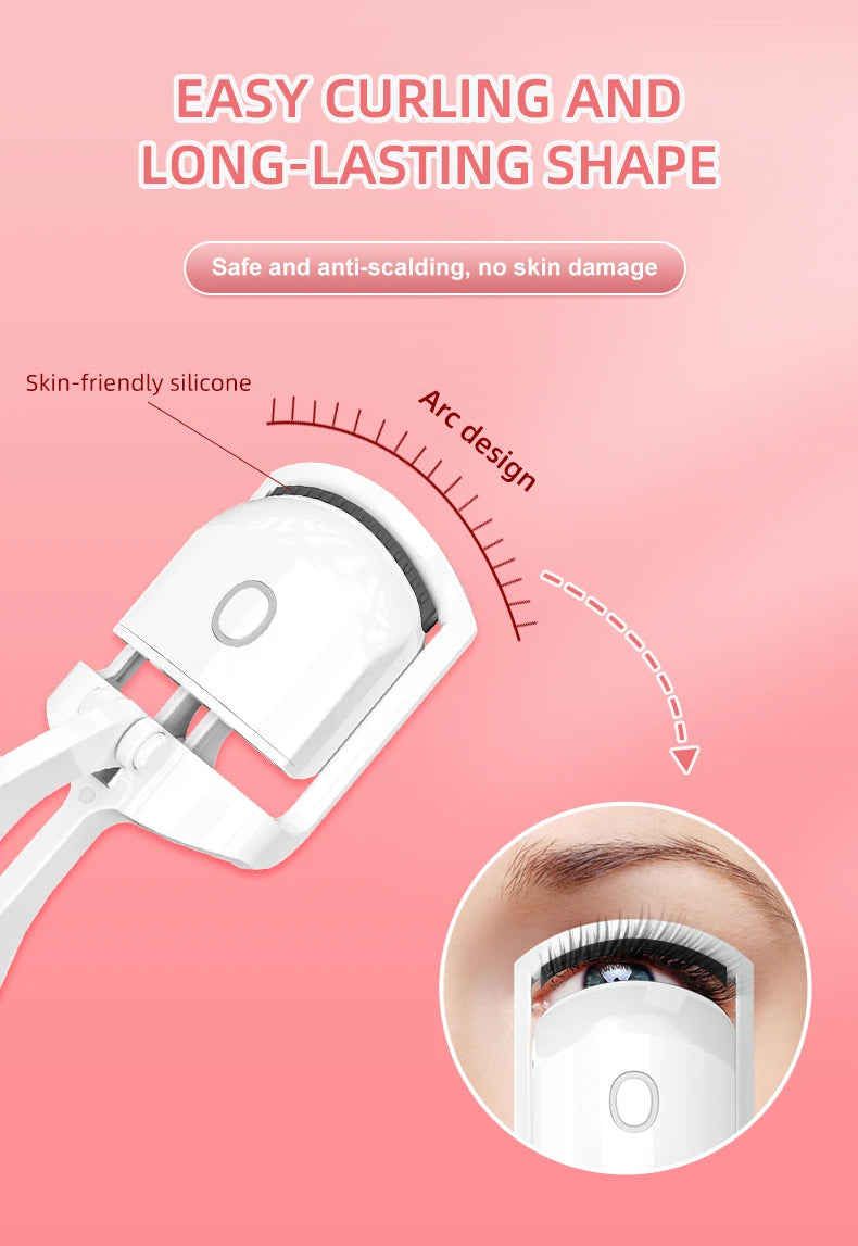 New Portable Heated Eyelash Curler || USB Rechargeable Eyelashes Curler
