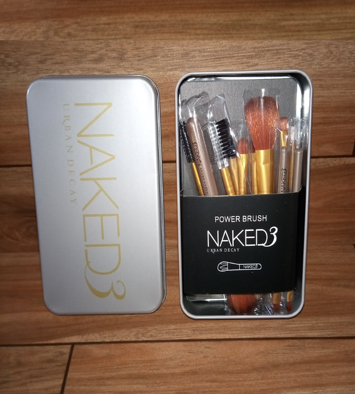 Naked 3 Makeup Brush Set 12 pcs with box